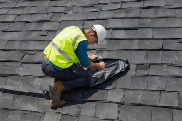 Emergency roof tarping