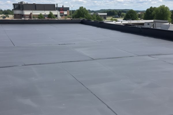 Commercial flat roof installation